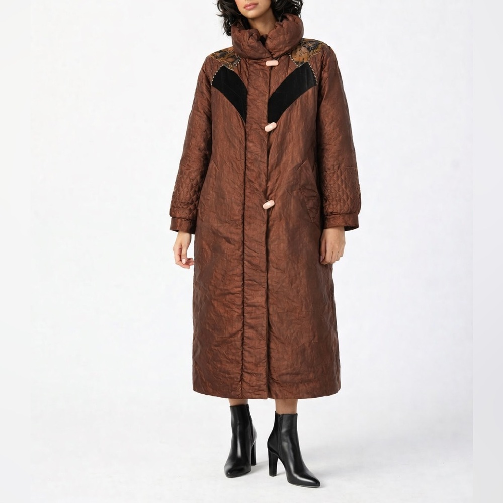 VINTAGE Pizazz - Quilted Statement Coat with Velvet Panels